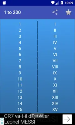 Roman Numbers android App screenshot 1